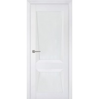 Межкомнатная дверь Перфекто 101 (Белый бархат) остекленная