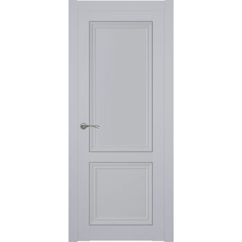 Межкомнатная дверь Прадо 602 (манхэттен) глухая вставка серебро