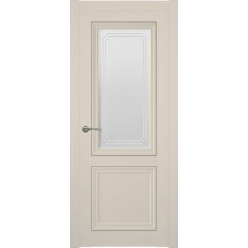 Межкомнатная дверь Прадо 602 (магнолия) остекленная