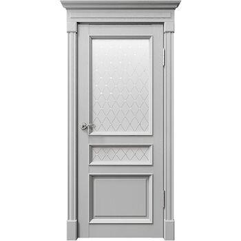Межкомнатная дверь Rimini 80003 (Светло-серый Серена) остекленная