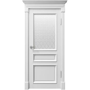 Межкомнатная дверь Rimini 80001 (Белый Серена) остекленная
