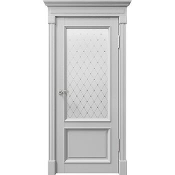 Межкомнатная дверь Rimini 80002 (Светло-серый Серена) остекленная