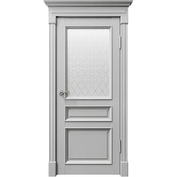 Межкомнатная дверь Rimini 80001 (Светло-серый Серена) остекленная