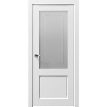 Межкомнатная дверь Сицилия 90001 (Снежная королева) остекленная