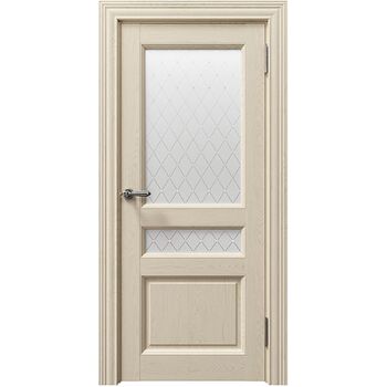 Межкомнатная дверь Sorrento 80014 (Тортора Soft touch) остекленная