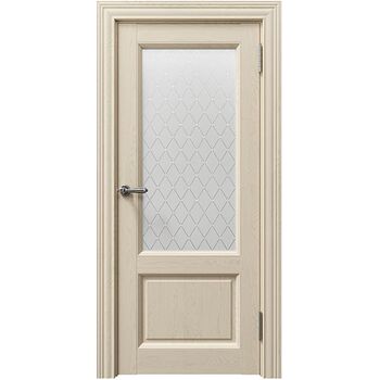 Межкомнатная дверь Sorrento 80010 (Тортора Soft touch) остекленная