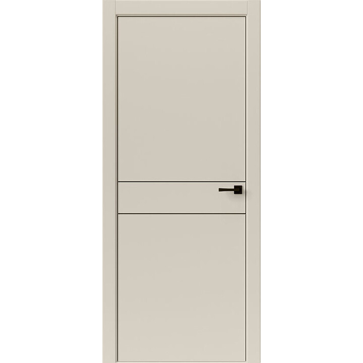 Межкомнатная дверь Uberture Тамбурат Лайт Геометрия 4309 (лофт бежевый) кромка ABS черная черный молдинг 600х2000