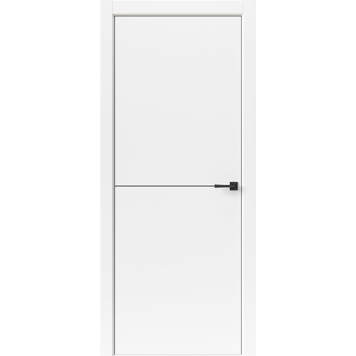 Межкомнатная дверь Uberture Тамбурат Лайт Геометрия 4302 (белый) кромка ABS черная черный молдинг 600х2000