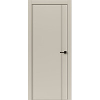 Межкомнатная дверь Uberture Тамбурат Лайт Геометрия 4303 (лофт бежевый) кромка ABS черная черный молдинг
