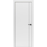 Межкомнатная дверь Uberture Тамбурат Лайт Геометрия 4303 (лофт белый) кромка ABS черная черный молдинг