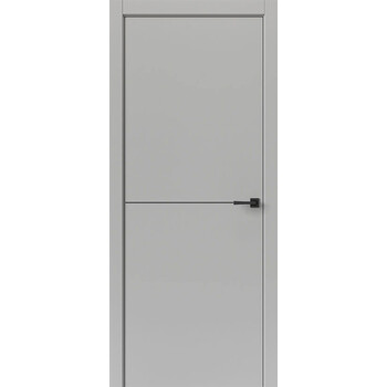 Межкомнатная дверь Uberture Тамбурат Лайт Геометрия 4302 (лофт светлый) кромка ABS черная черный молдинг