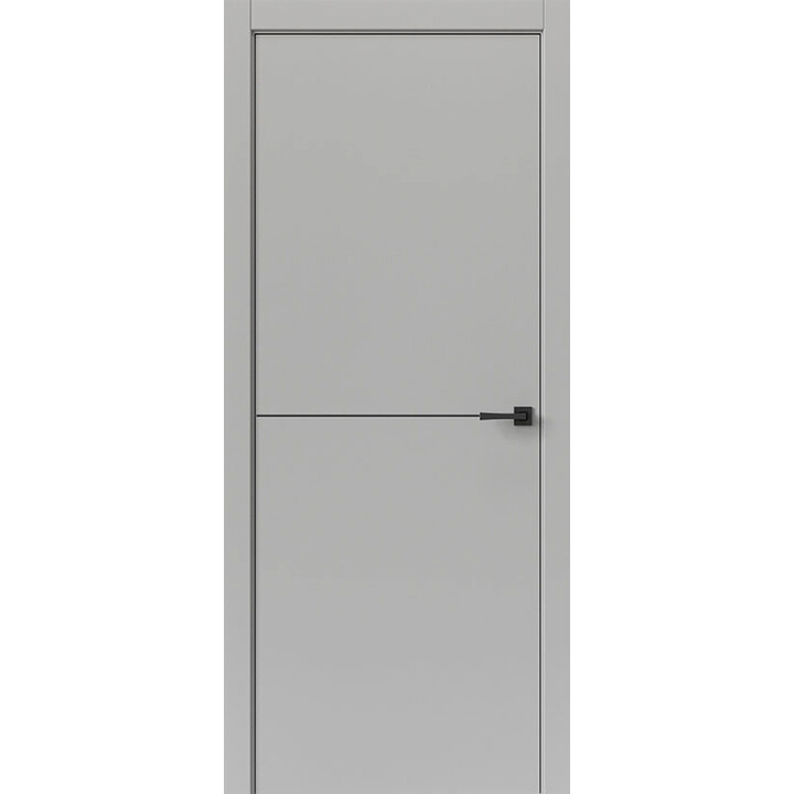 Межкомнатная дверь Uberture Тамбурат Лайт Геометрия 4302 (лофт светлый) кромка ABS черная черный молдинг 600х2000