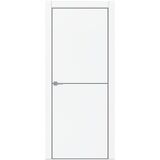 Межкомнатная дверь Uberture Тамбурат 4102 (аляска суперматовая) кромка черная 600х2000