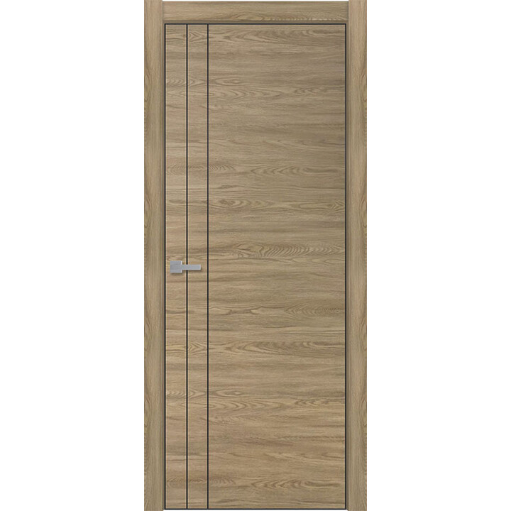 Межкомнатная дверь Uberture Тамбурат 4105 (дуб мадейра) кромка черная 600х2000