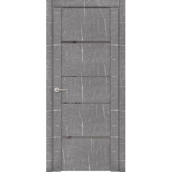Межкомнатная дверь UniLine Mramor 30039/1 Marable Soft Touch (Торос Серый) остекленная серое зеркало