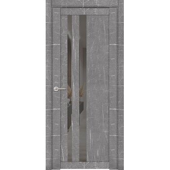 Межкомнатная дверь UniLine Mramor 30008/1 Marable Soft Touch (Торос Серый) остекленная