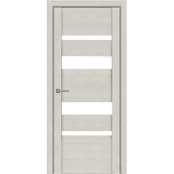 Межкомнатная дверь UniLine 30013 SoftTouch (Бьянка Soft touch) остекленная белое стекло
