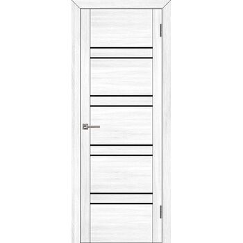 Межкомнатная дверь UniLine 30026 (Белый велюр) остекленная