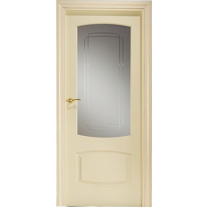 Дверь 844 ПО Слоновая кость с золотой патиной 1015