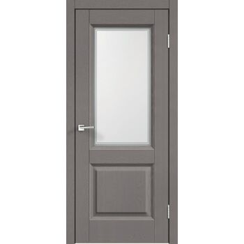 Межкомнатная дверь SoftTouch ALTO 6 Ясень грей структурный со стеклом мателюкс, контур №1