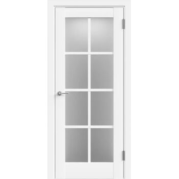 Межкомнатная дверь ALTO 13 (Эмалит белый) со стеклом мателюкс