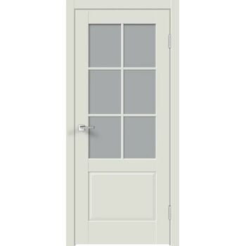 Межкомнатная дверь ALTO 12 2V (светло-серый эмалит) со стеклом мателюкс