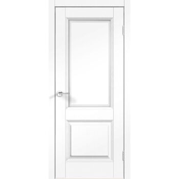 Межкомнатная дверь ALTO 6 (Ясень белый структурный) со стеклом мателюкс, контур №1
