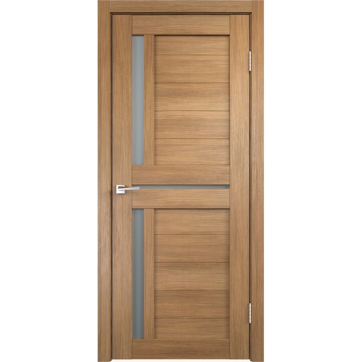 Межкомнатная дверь экошпон DUPLEX 3 Дуб золотой со стеклом мателюкс