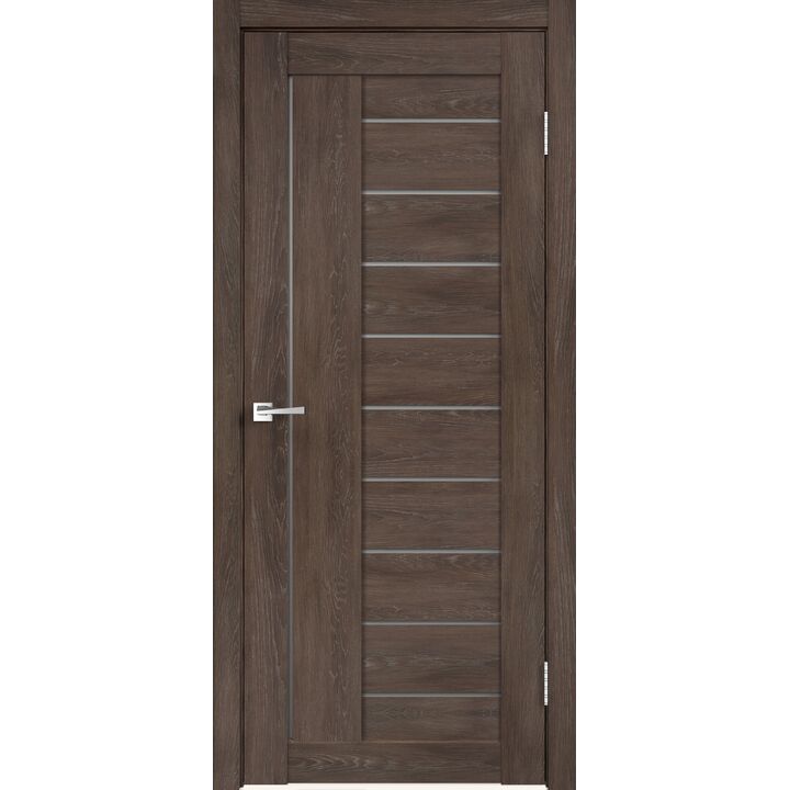 Межкомнатная дверь LINEA 3 (Дуб шале корица) со стеклом мателюкс