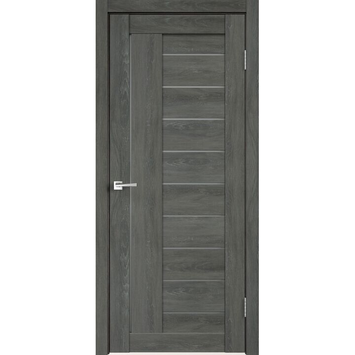 Межкомнатная дверь LINEA 3 (Дуб шале графит) со стеклом мателюкс