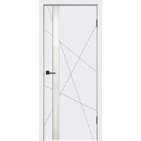 Межкомнатная дверь SCANDI S Z1 (RAL 9003 белый) со стеклом лакобель белое