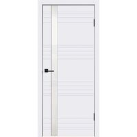 Межкомнатная дверь эмаль SCANDI N Z1 RAL 9003 белый со стеклом лакобель белое