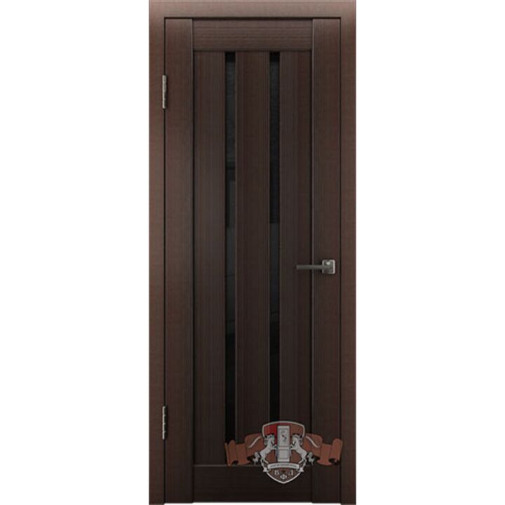 Дверь Л2ПГ4 венге стекло черное