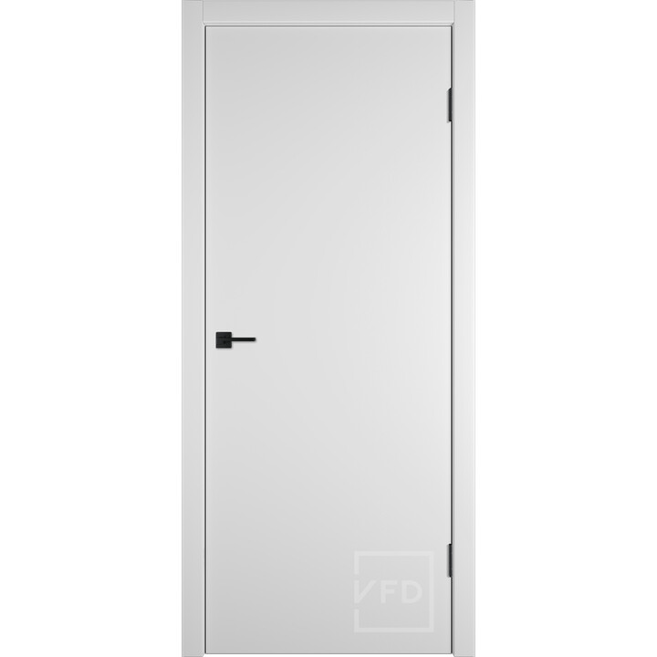 Межкомнатная дверь ВФД Basic Emalex Ice ABS black с врезкой под защелку 600х2000