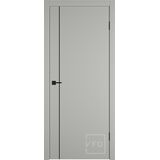 Межкомнатная дверь ВФД Basic 1V Emalex Taupe ABS black Black mould с врезкой под защелку 600х2000
