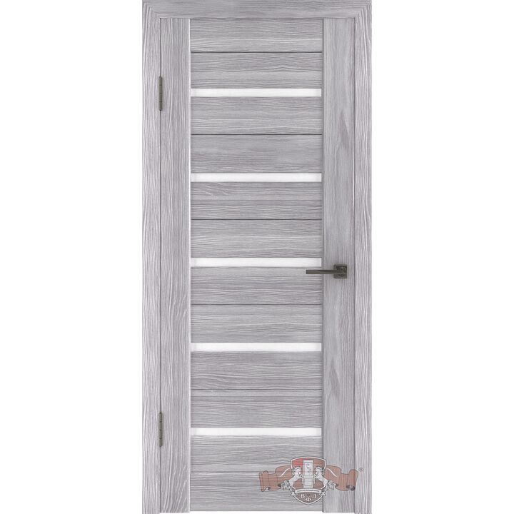 Дверь Л1ПГ2 серый дуб стекло белое