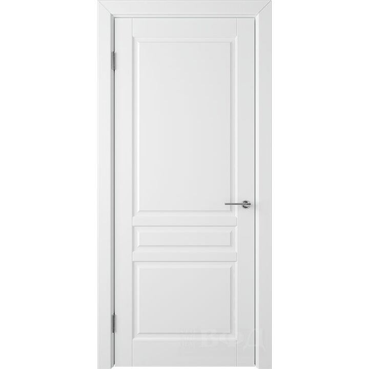 Дверь Стокгольм ДГ Белая эмаль