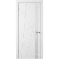 Межкомнатная дверь Флитта (Белая эмаль) стекло белое