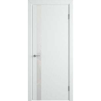 Межкомнатная дверь Ньюта Ett (Белая эмаль) стекло белое