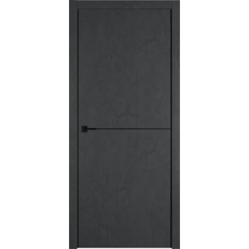 Межкомнатная дверь Urban 1 Jet Loft алюминиевая кромка и молдинг черного цвета